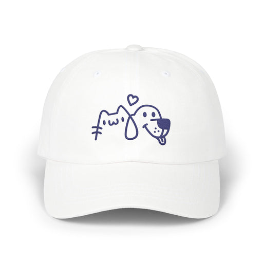 Dad Cap — Cute Cat & Dog Embroidered Heart Baseball Hat
