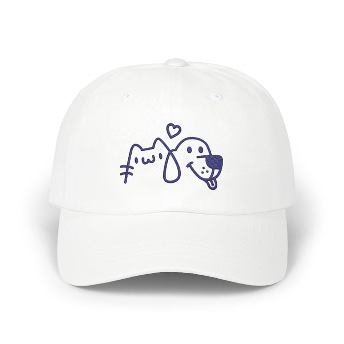 Dad Cap — Cute Cat & Dog Embroidered Heart Baseball Hat