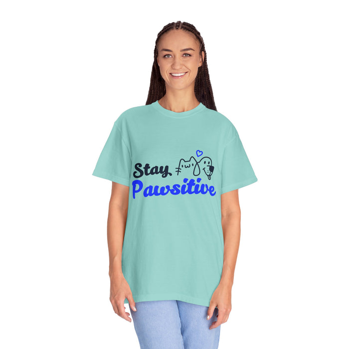 Stay Pawsitive T-Shirt — Cute Dog Graphic Tee for Dog Lovers