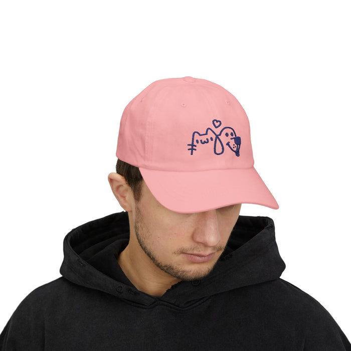 Dad Cap — Cute Cat & Dog Embroidered Heart Baseball Hat