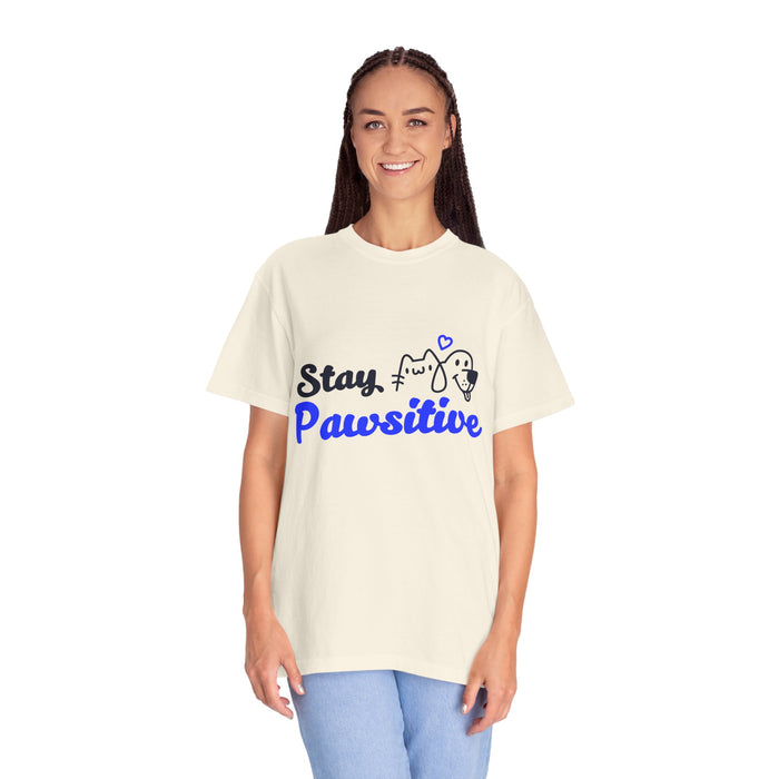 Stay Pawsitive T-Shirt — Cute Dog Graphic Tee for Dog Lovers