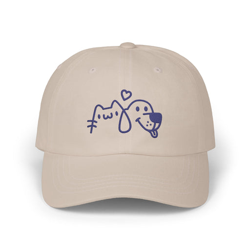 Dad Cap — Cute Cat & Dog Embroidered Heart Baseball Hat