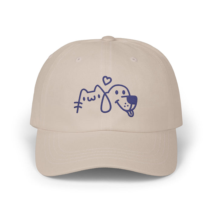 Dad Cap — Cute Cat & Dog Embroidered Heart Baseball Hat