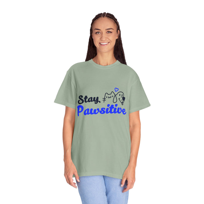 Stay Pawsitive T-Shirt — Cute Dog Graphic Tee for Dog Lovers