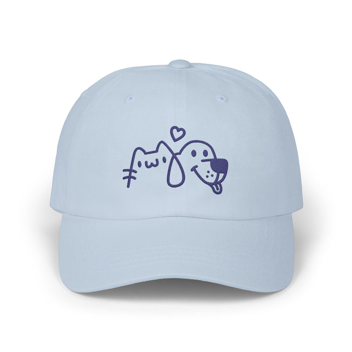 Dad Cap — Cute Cat & Dog Embroidered Heart Baseball Hat
