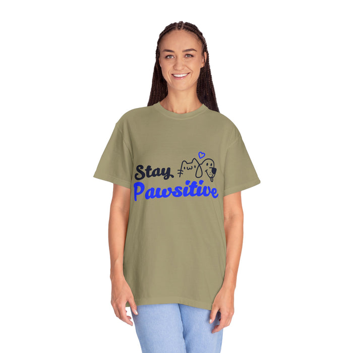 Stay Pawsitive T-Shirt — Cute Dog Graphic Tee for Dog Lovers