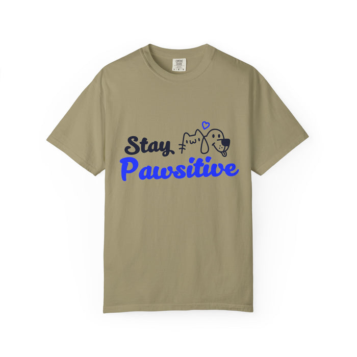 Stay Pawsitive T-Shirt — Cute Dog Graphic Tee for Dog Lovers