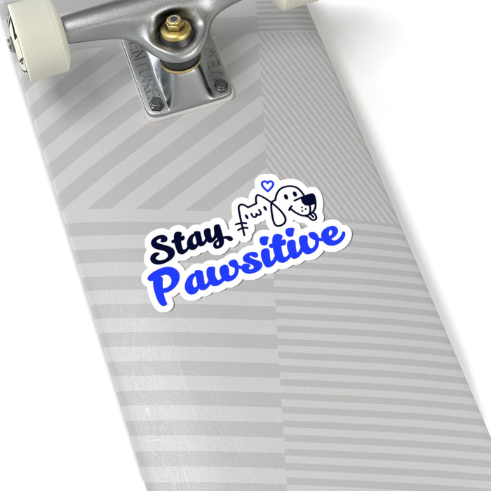 Stay Pawsitive Sticker — Cute Cat & Dog Vinyl Decal